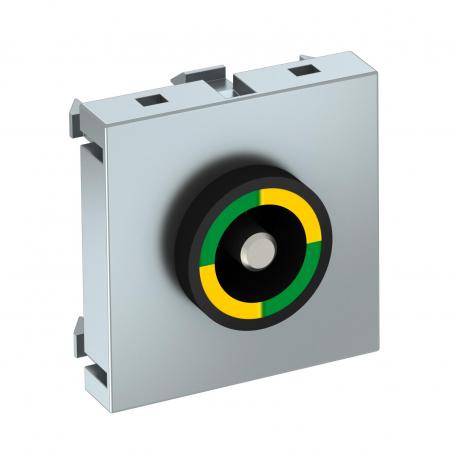 Potentiaalvereffeningsdoos, 1 module, rechte uitlaat aluminium gelakt