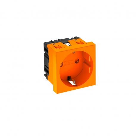Contactdoos 0°, randaarde, 1-voudig 1 | 1-voudig 0° | oranje; RAL 2004