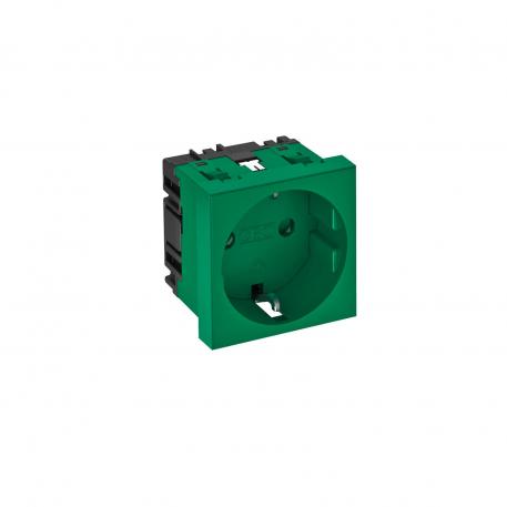 Contactdoos 0°, randaarde, 1-voudig 1 | 1-voudig 0° | groen; RAL 6029