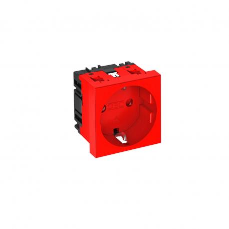 Contactdoos 0°, randaarde, 1-voudig 1 | 1-voudig 0° | rood; RAL 3001
