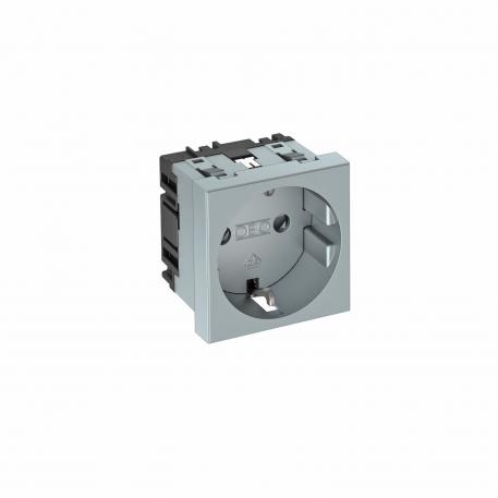 Contactdoos 0°, randaarde, 1-voudig 1 | 1-voudig 0° | aluminium gelakt