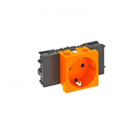 Contactdoos 0°, Connect 45, met randaarde, 1-voudig 1 | 1-voudig 0° | oranje; RAL 2004