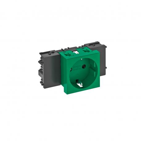 Contactdoos 0°, Connect 45, met randaarde, 1-voudig 1 | 1-voudig 0° | groen; RAL 6029