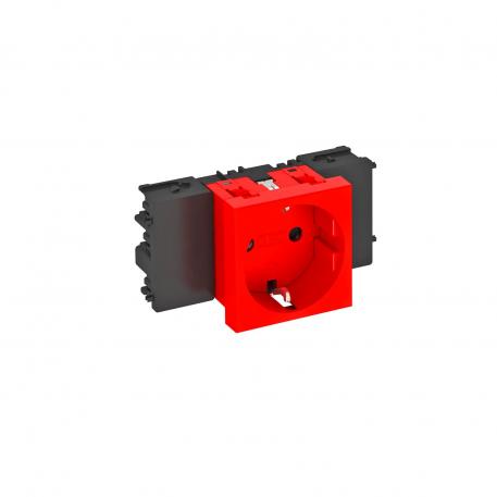 Contactdoos 0°, Connect 45, met randaarde, 1-voudig 1 | 1-voudig 0° | rood; RAL 3001