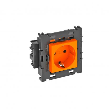 Contactdoos 0°, Connect 80, met randaarde, 1-voudig 1 | 1-voudig 0° | oranje; RAL 2004