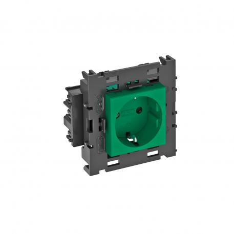 Contactdoos 0°, Connect 80, met randaarde, 1-voudig 1 | 1-voudig 0° | groen; RAL 6029