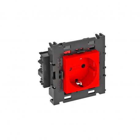 Contactdoos 0°, Connect 80, met randaarde, 1-voudig 1 | 1-voudig 0° | rood; RAL 3001
