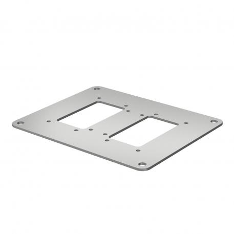 Vloerplaat voor ISS140100R 200 | 160 | 3 | witaluminium; RAL 9006