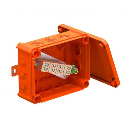 FireBox T160 met kabelinvoeren, dubbele klemmen 176x135x67 | 12 | IP66 | oranje; RAL 2003