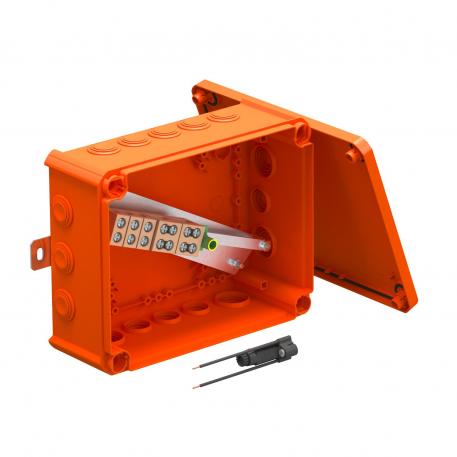 FireBox T250 met kabelinvoeren, 1 zekeringhouder 225x173x86 |  | IP66 | oranje; RAL 2003