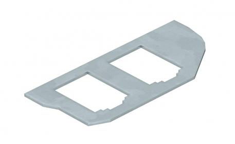 Montageplaat voor de inbouw van data-outlets in GESRM2, 2 x Type B 2 | Type B