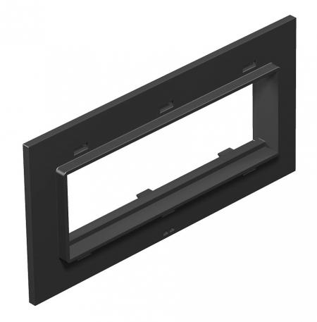 Afdekplaat Telitank T4L/T8NL, Module-45®-inbouwopening grafietzwart, RAL 9011