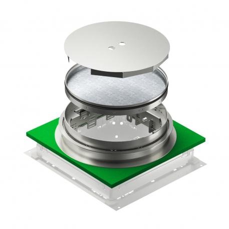 Nivelleerbare cassette voor revisie-opening, RKNUZD3, roestvast staal