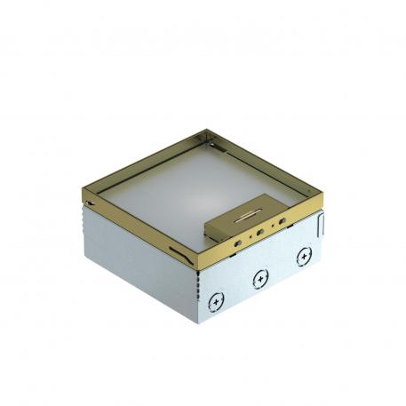 Vloerdoos UDHOME4 met universele drager UT3, 3-voudige VDE, messing 15